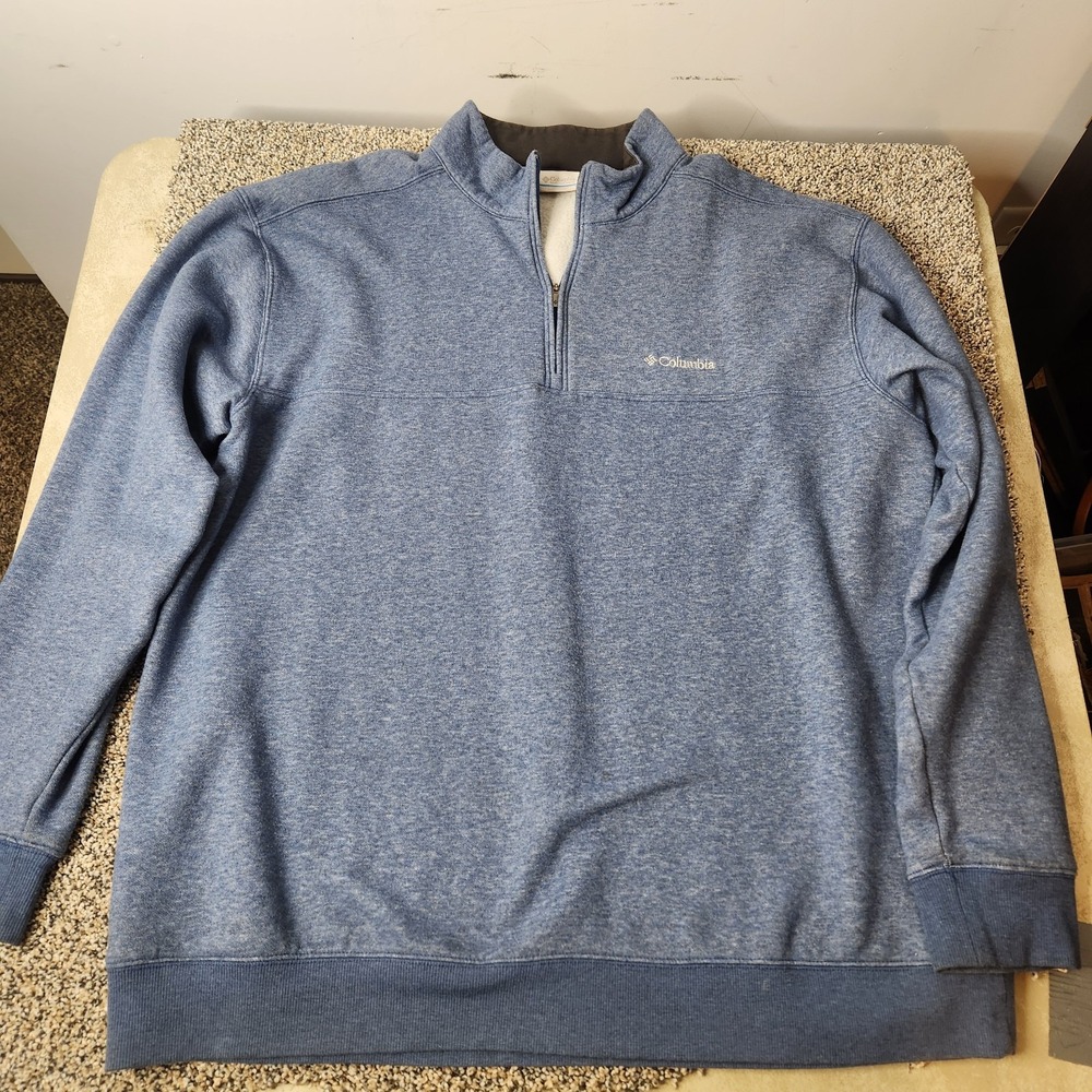 Columbia Hart Mountain II Half Zip Fleece Sweatshirt Mens M‎ Gray